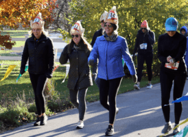 Group of people doing the turkey trot